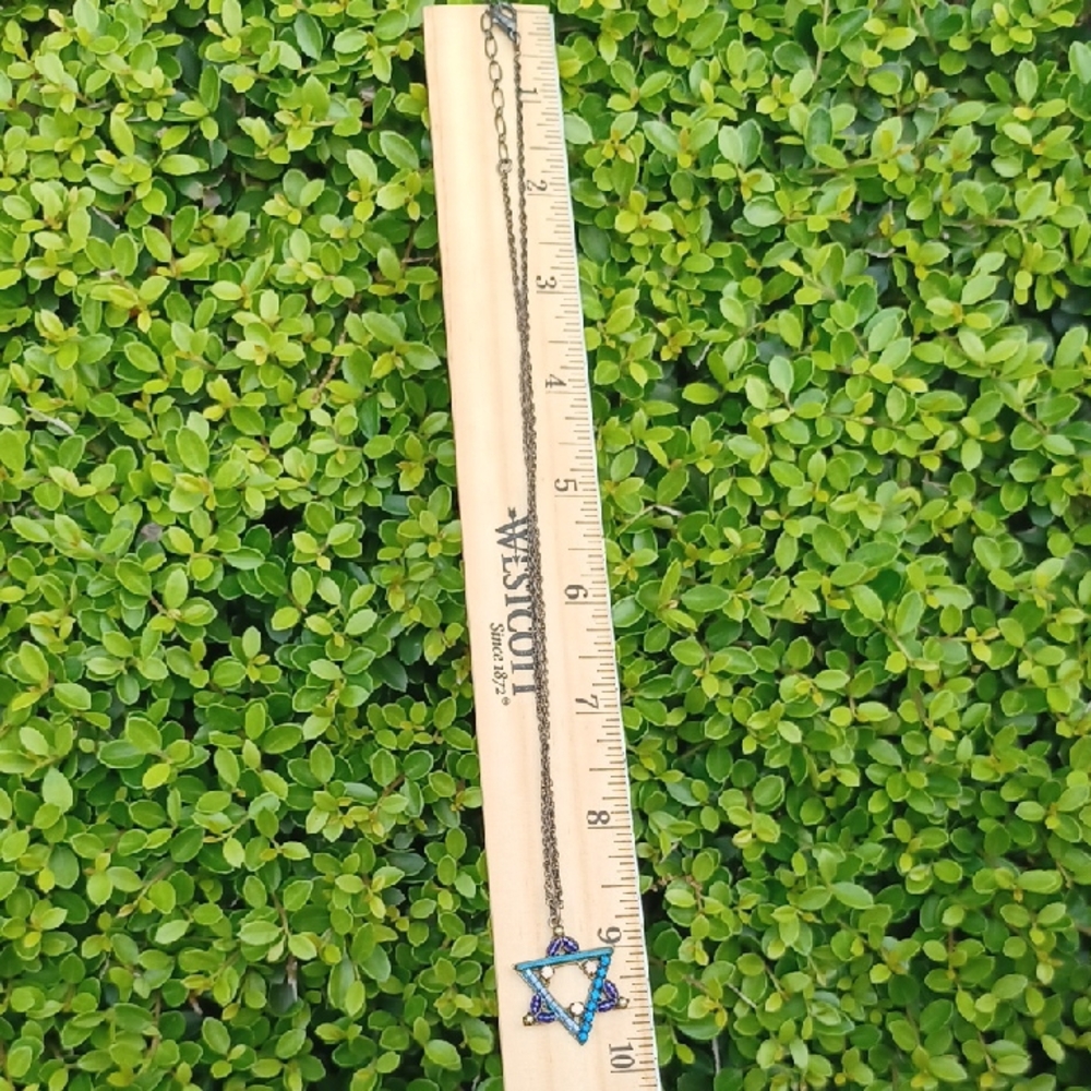 Star Pendant Necklace with Blue and Silver Accents - Picture 2 of 6